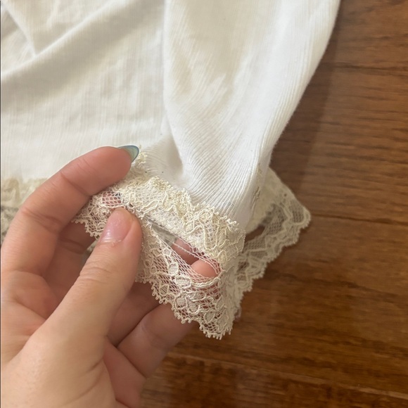 Y2k Abercrombie & Fitch bella swan white babydoll lace time tank top - M - Picture 6 of 6
